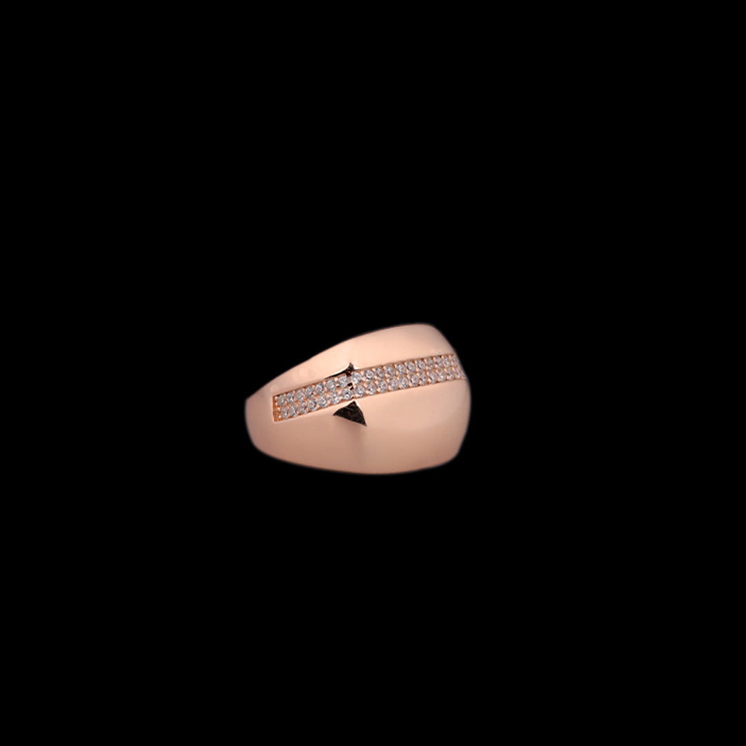 SILVER ROSE GOLD TIMELESS RING