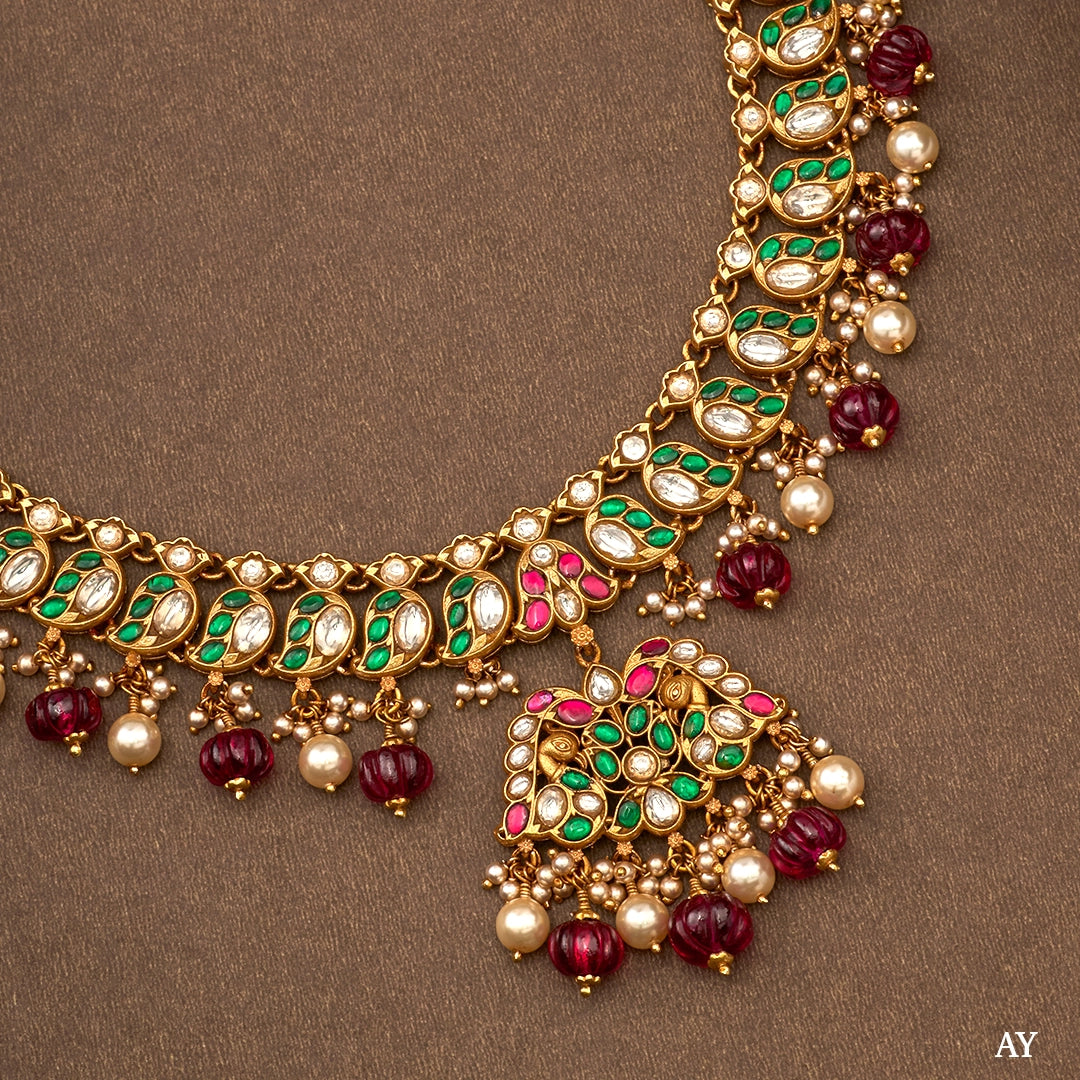 ROYAL GREEN KUNDAN NECKLACE
