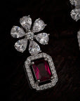 RUBY BLOSSOM DROP EARRINGS