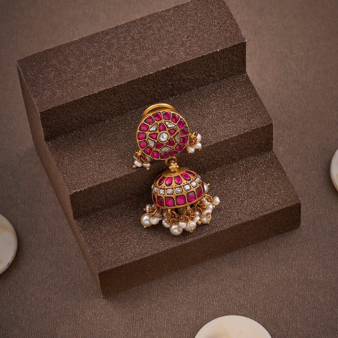 BLUSH KUNDAN JHUMKA