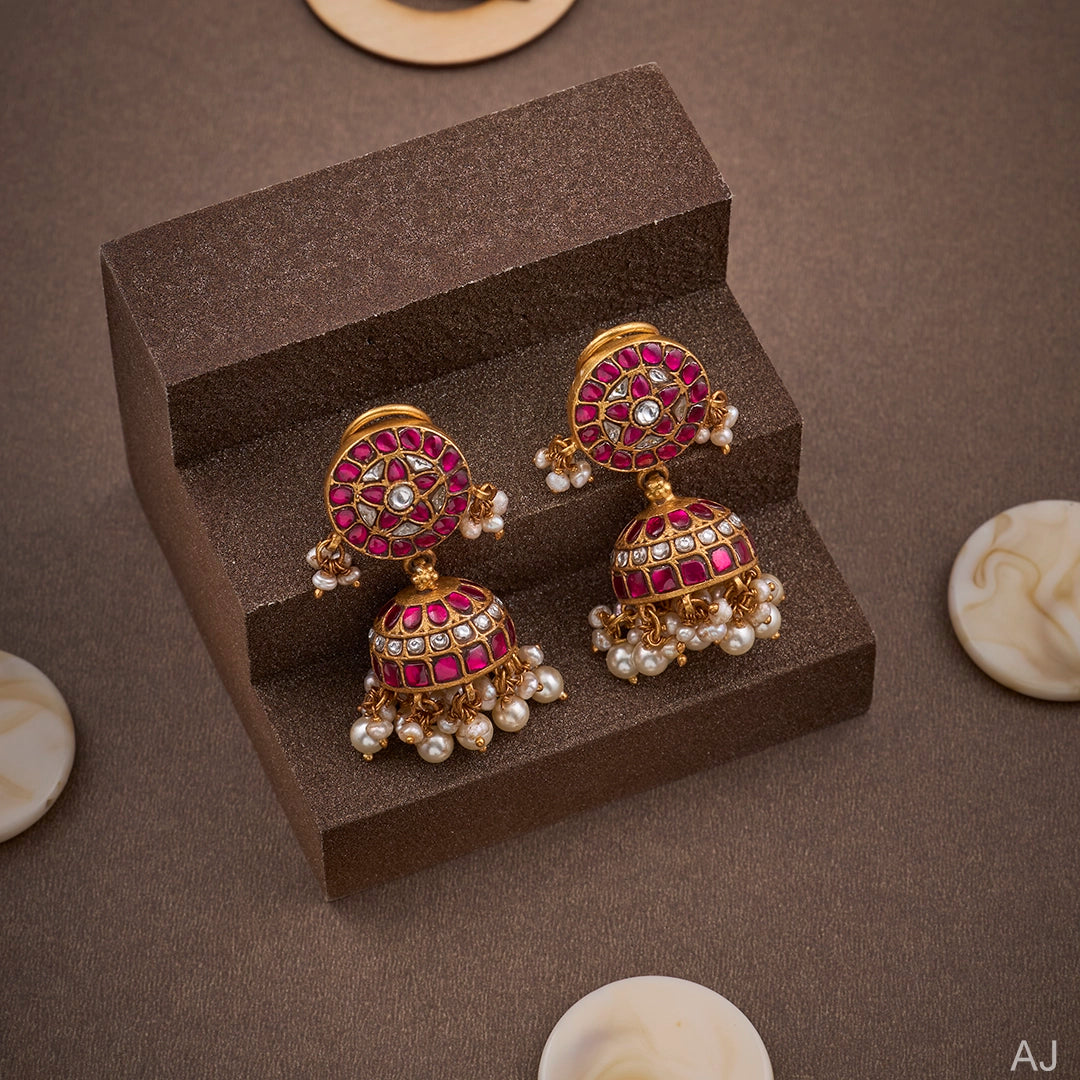 BLUSH KUNDAN JHUMKA