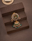 GREEN KUNDAN JHUMKA