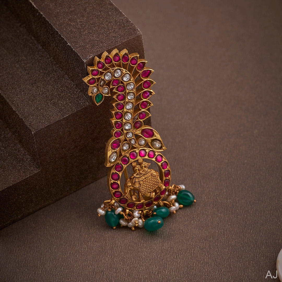 RAJWADA PEACOCK BROOCH