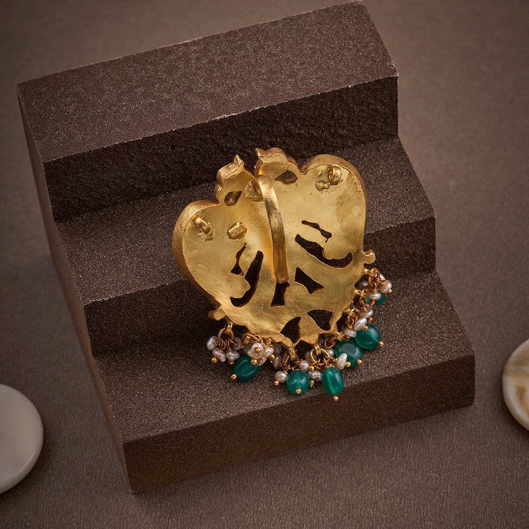 EMERALD DROP GANDABERUNDA PENDANT