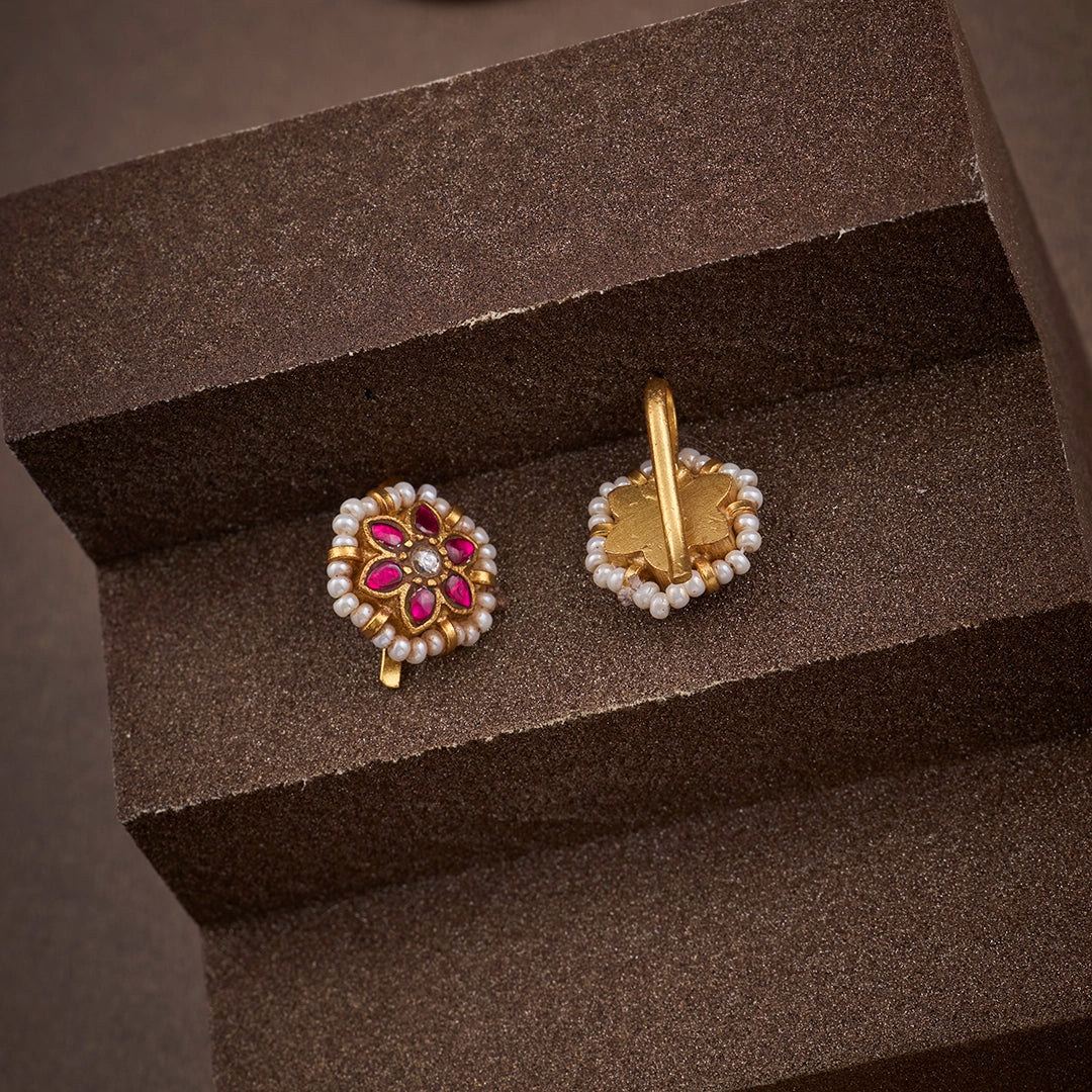 KUNDAN PETAL PEARL BUGADI