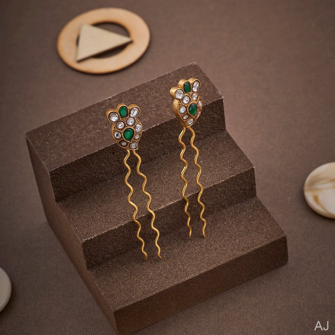 EMERALD BLOOM HAIR PIN