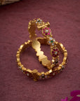 CRIMSON KUNDAN BANGLES