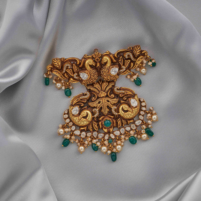 SILVER ANTIQUE NAKASH PEACOCK PENDANT