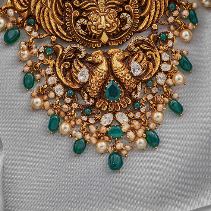 ANTIQUE LAKSHMI NAKASH PEACOCK PENDANT