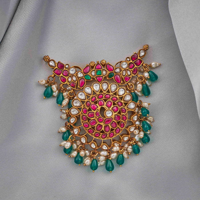 ANTIQUE KUNDAN WITH PEARL PENDANT
