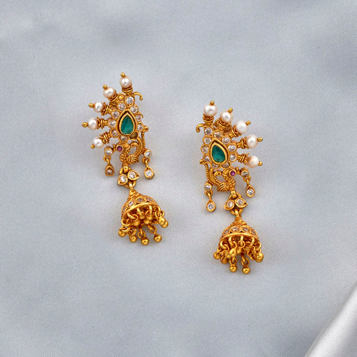SILVER ANTIQUE JHUMKA