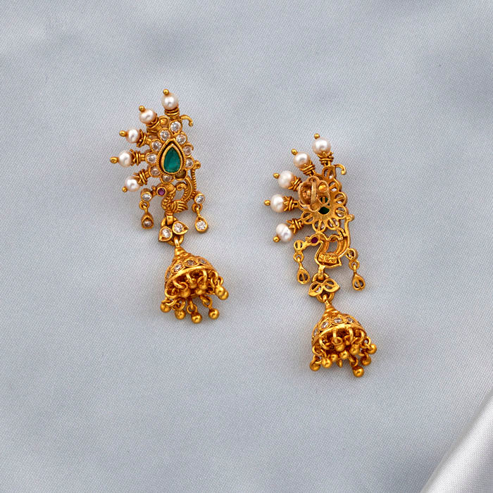 SILVER ANTIQUE JHUMKA