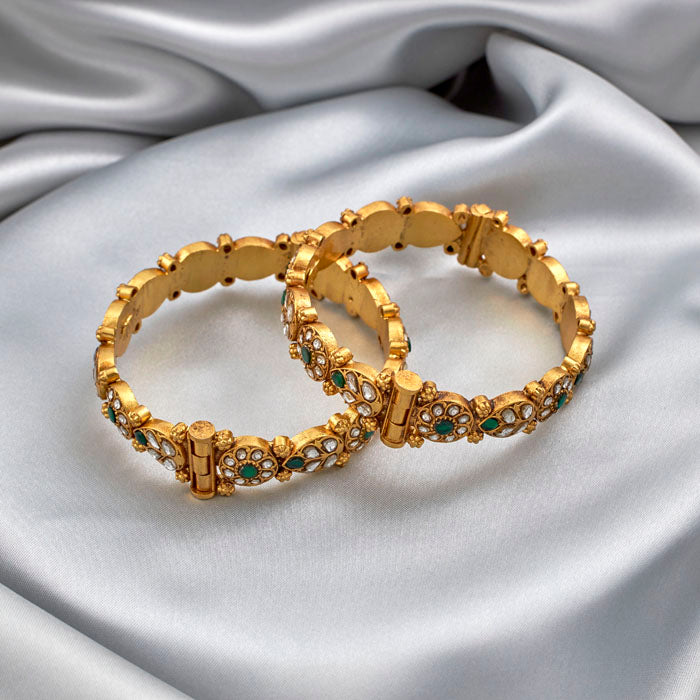 SILVER DESIGNER MOISSANITE BANGLES