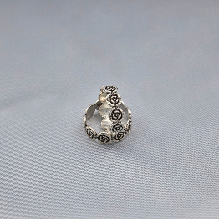 SILVER OXIDISED TOE RING