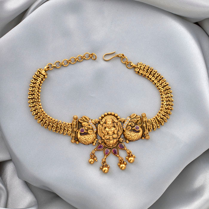 SILVER LAKSHMI PEACOCK ARMLET