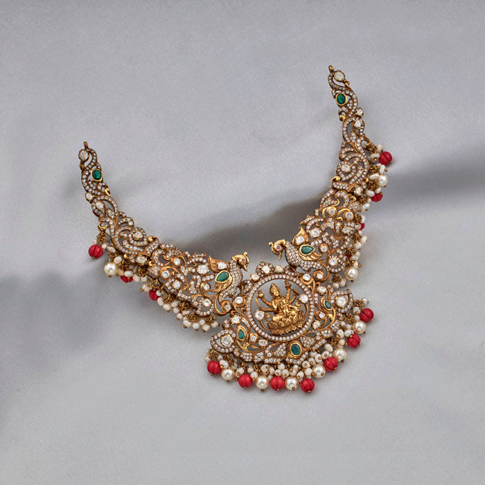 MOISSANITE VICTORIAN LAKSHMI NECKLACE
