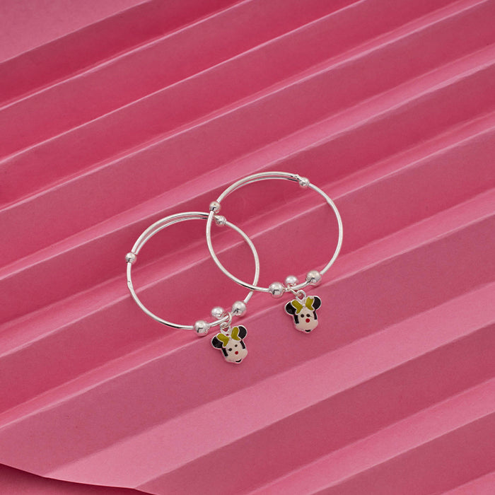 KID&#39;S SILVER MICKY MOUSE ANKLET