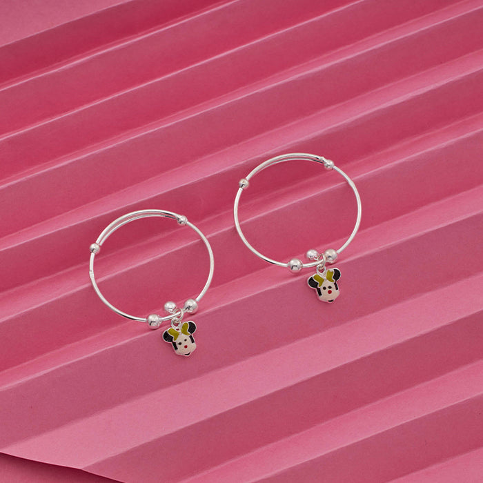KID&#39;S SILVER MICKY MOUSE ANKLET