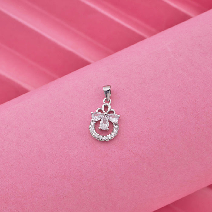 SILVER SALTY CRYSTAL PENDANT WITH EARRINGS