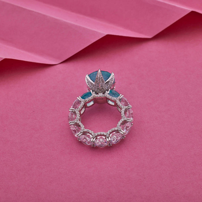 BLUE STONE SILVER RING