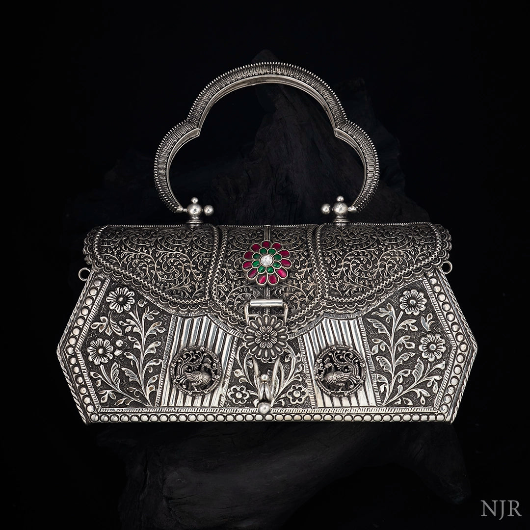 RAJSI KUNDAN BLOOM CLUTCH