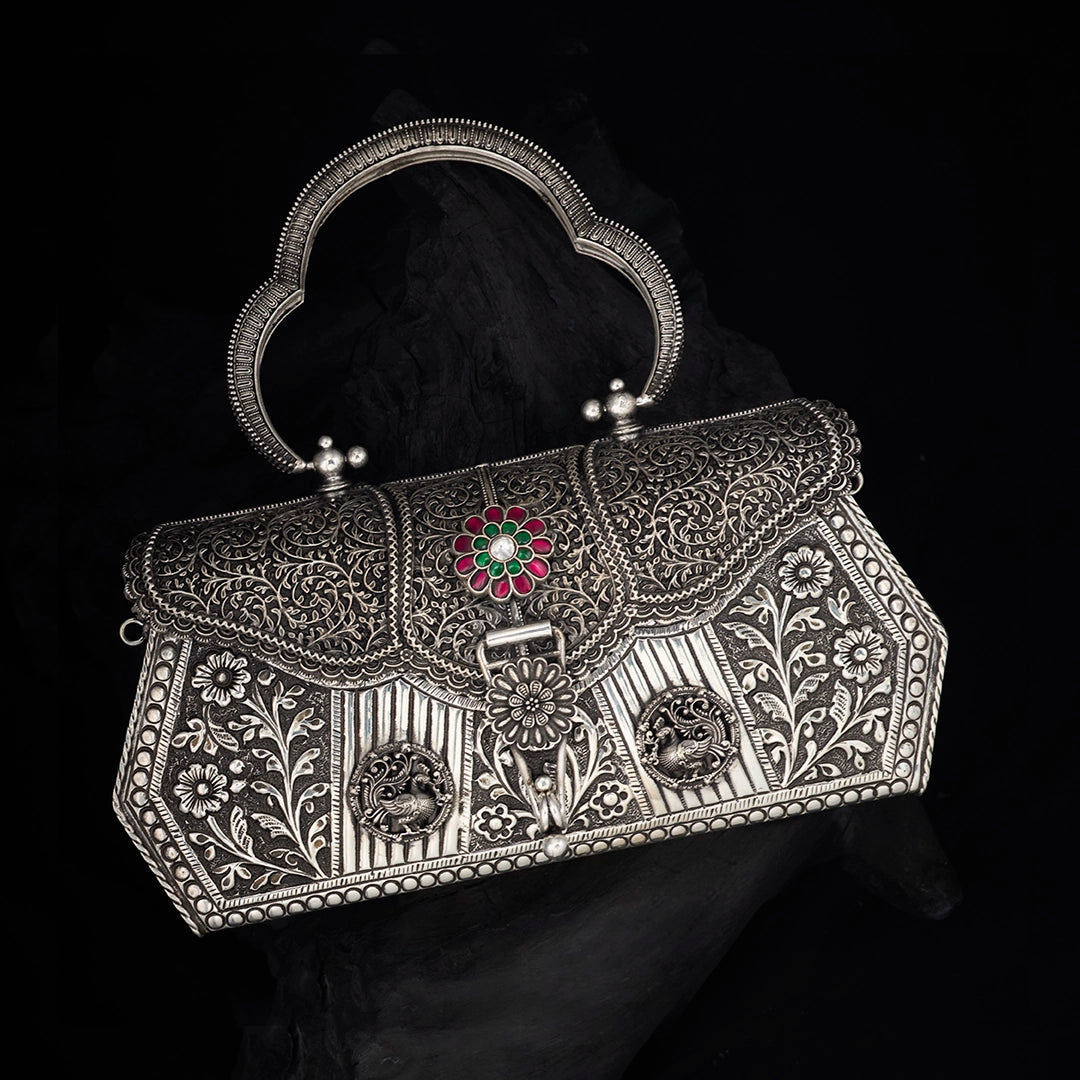 RAJSI KUNDAN BLOOM CLUTCH