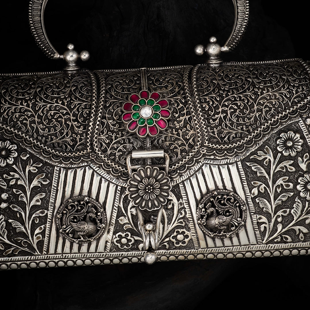 RAJSI KUNDAN BLOOM CLUTCH