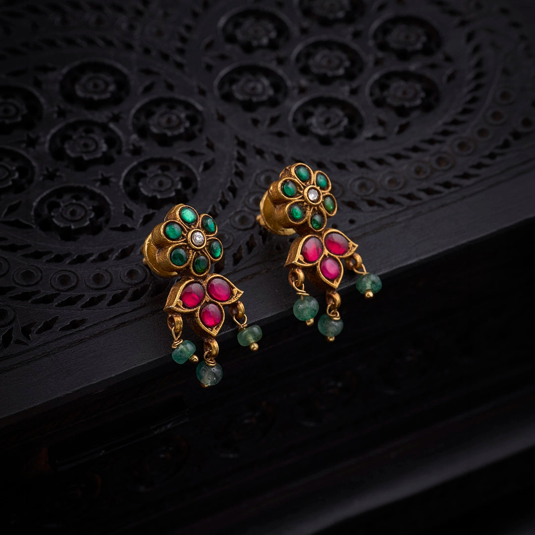 KUNDAN LOTUS EARRINGS