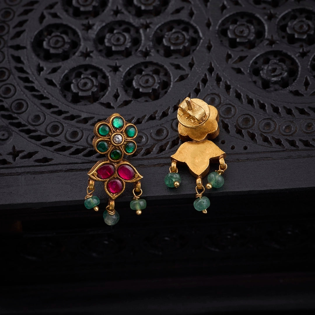 KUNDAN LOTUS EARRINGS
