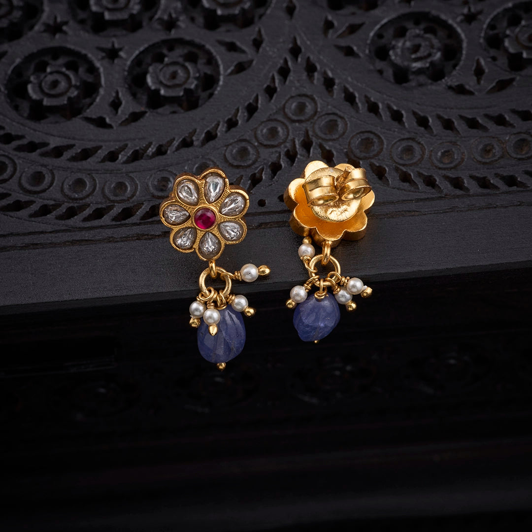 POLKI FLORAL EARRINGS