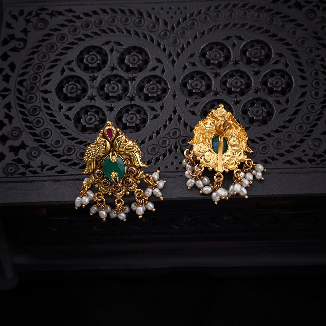 PEACOCK PEARL EARRINGS