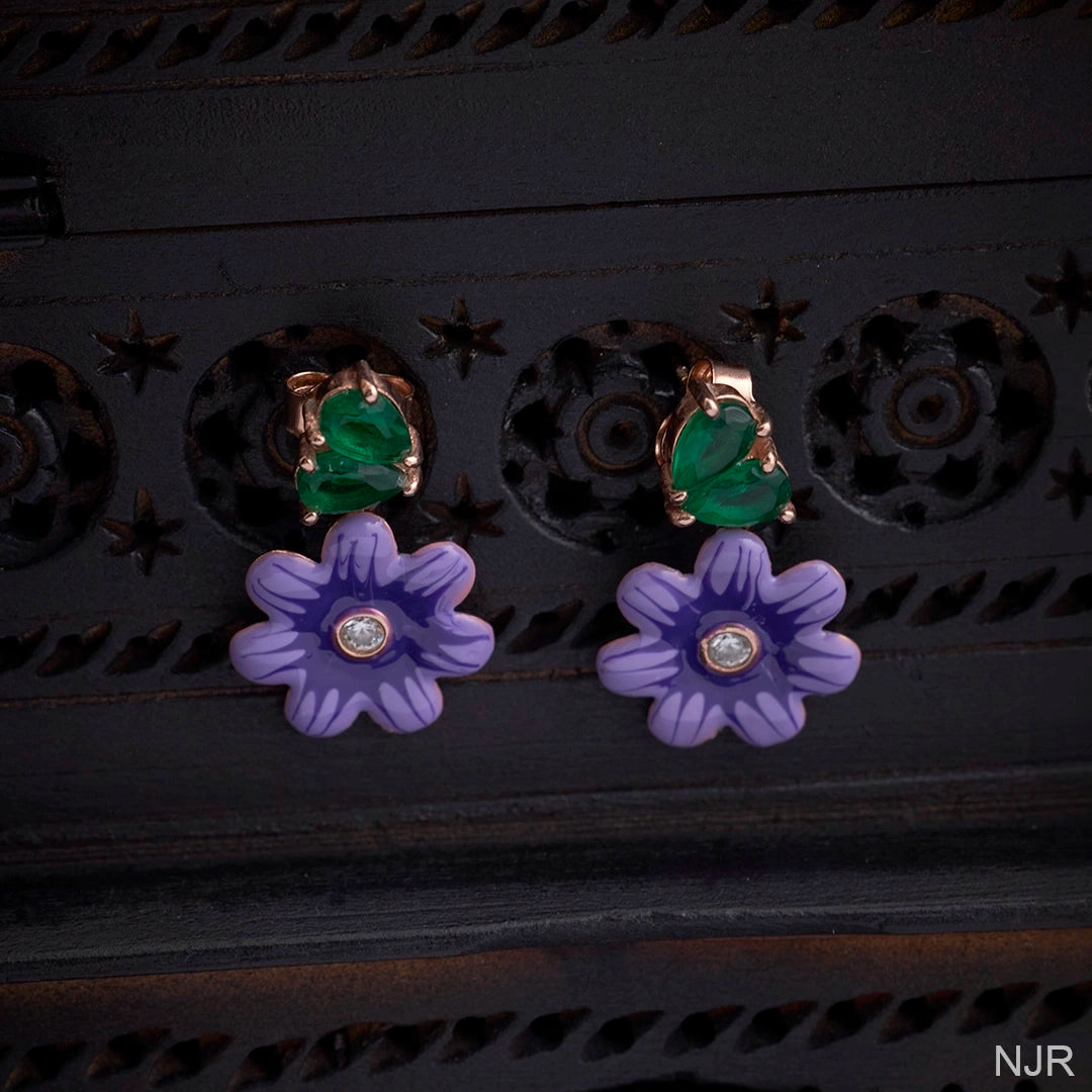 VIOLET PETAL EARRINGS