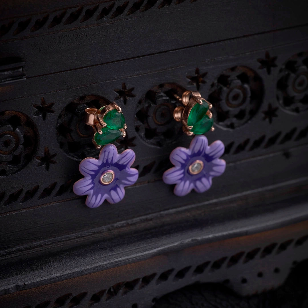 VIOLET PETAL EARRINGS