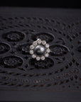 MIDNIGHT PEARL HALO STUDS
