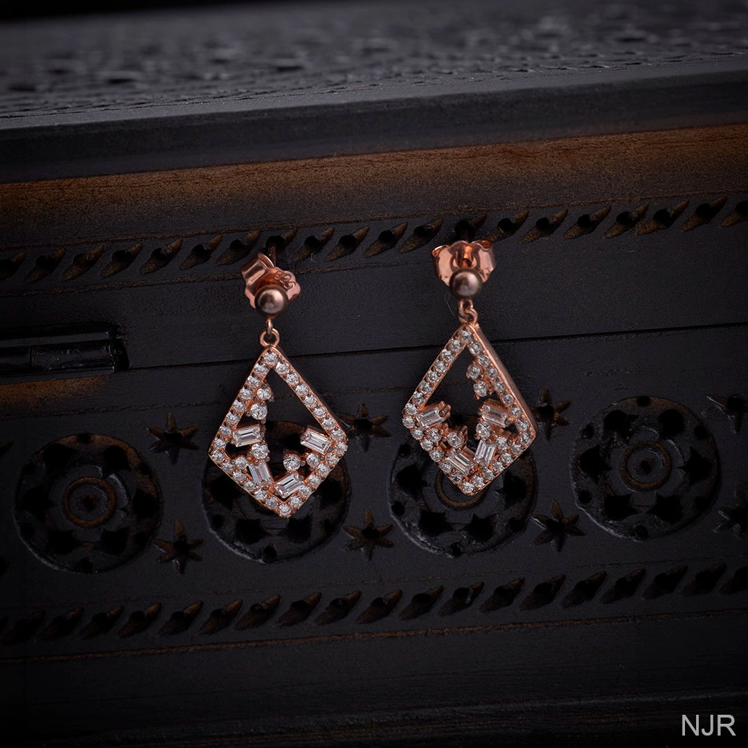 ROSE GOLD PRISM EARRINGS