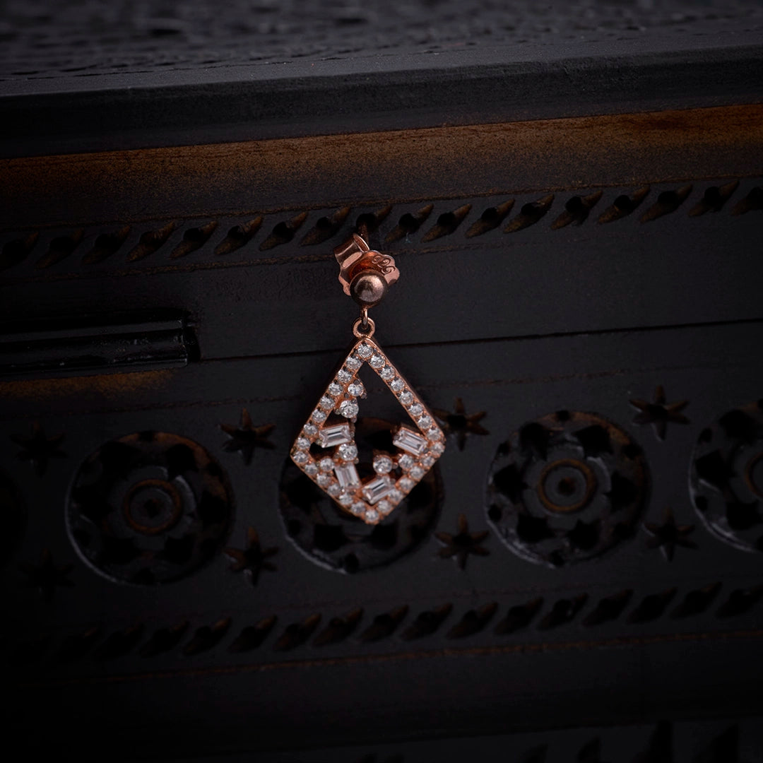 ROSE GOLD PRISM EARRINGS