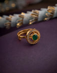 EMERALD HALO RING