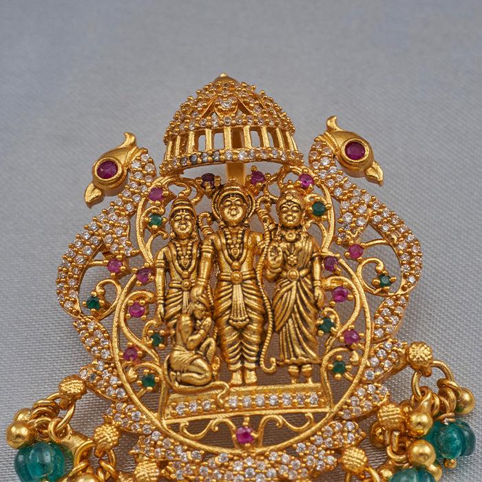 SILVER ANTIQUE TEMPLE PENDANT